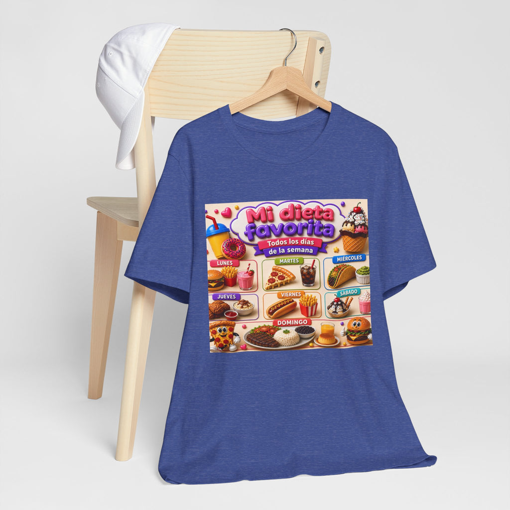 T-Shirt — "Mi dieta favorita: Todos los días de la semana" (Daily Favorite Foods Graphic Tee)
