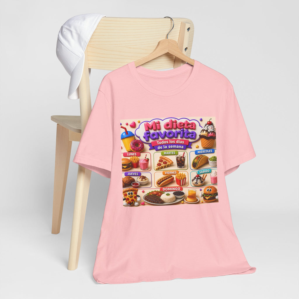 T-Shirt — "Mi dieta favorita: Todos los días de la semana" (Daily Favorite Foods Graphic Tee)