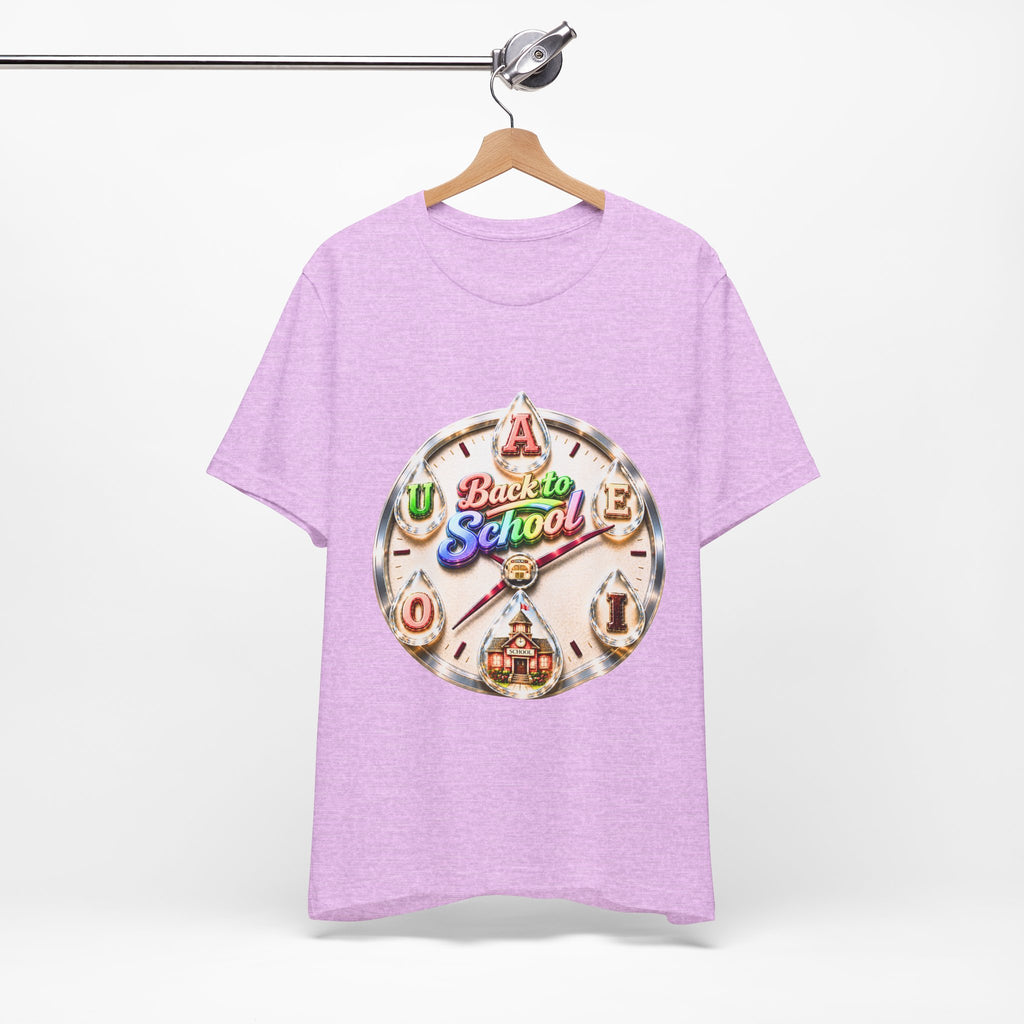 Back to School Graphic Tee — Retro School Clock Design