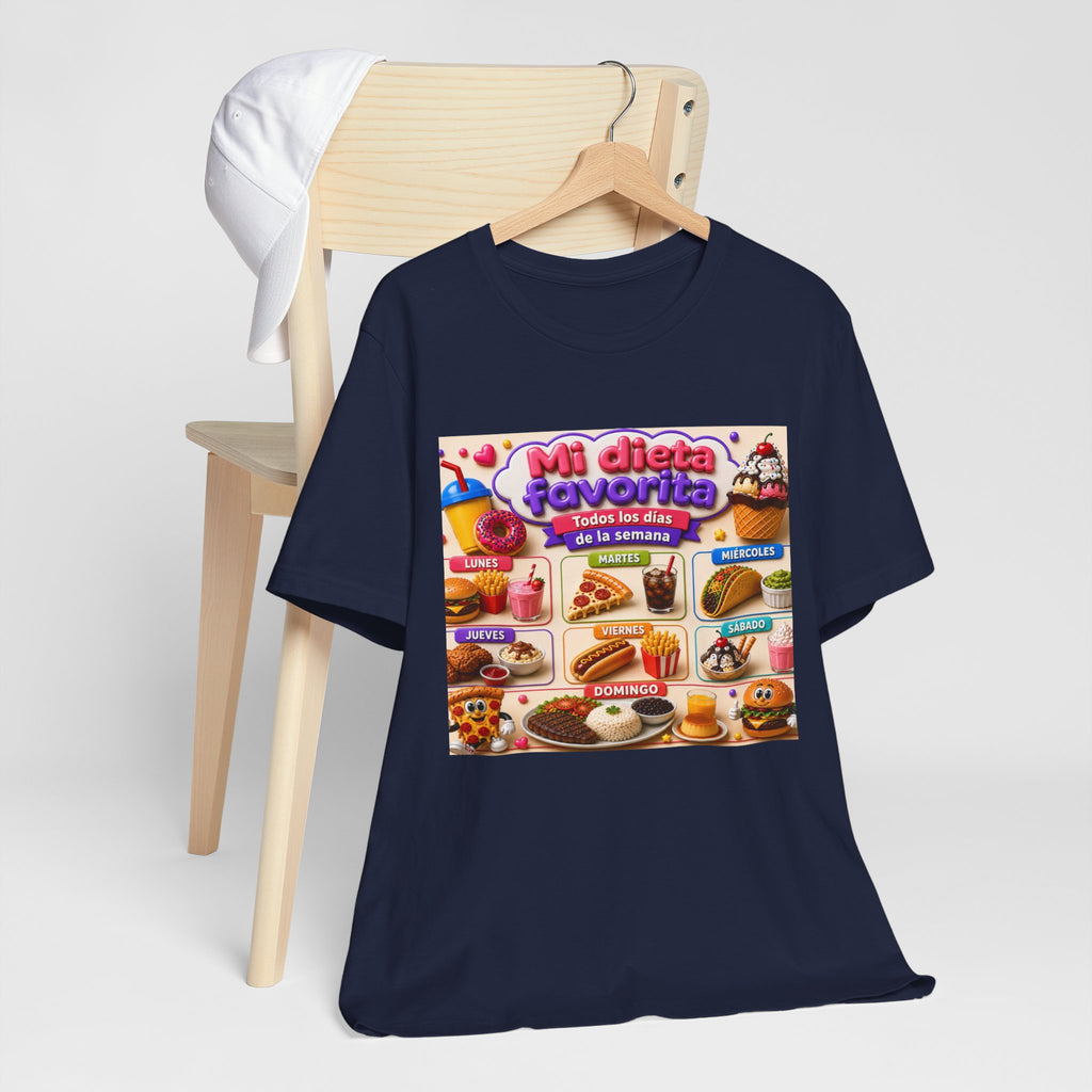 T-Shirt — "Mi dieta favorita: Todos los días de la semana" (Daily Favorite Foods Graphic Tee)