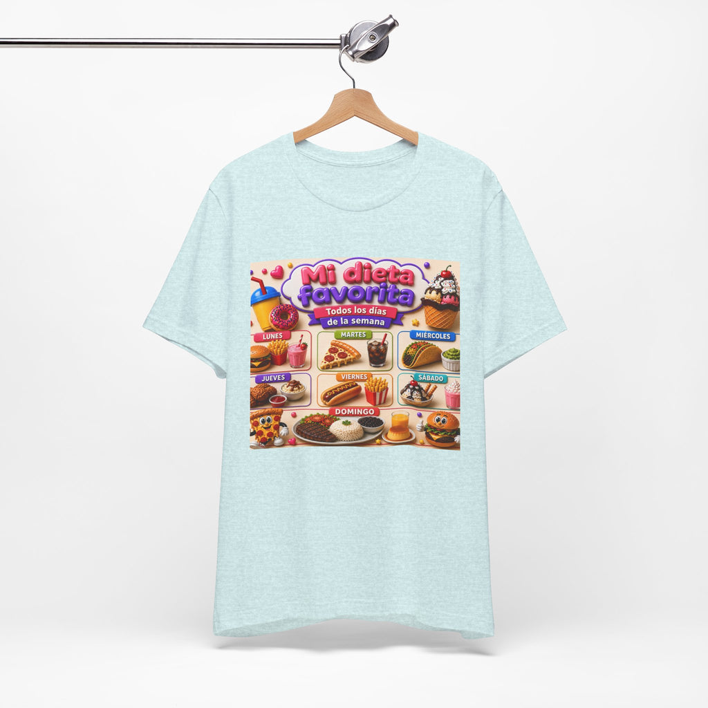 T-Shirt — "Mi dieta favorita: Todos los días de la semana" (Daily Favorite Foods Graphic Tee)
