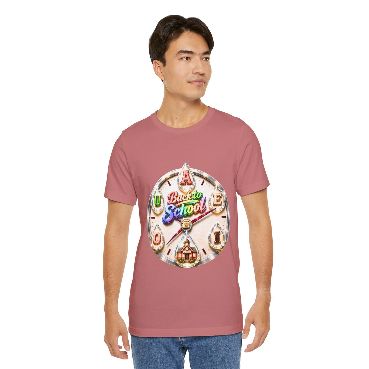 Back to School Graphic Tee — Retro School Clock Design