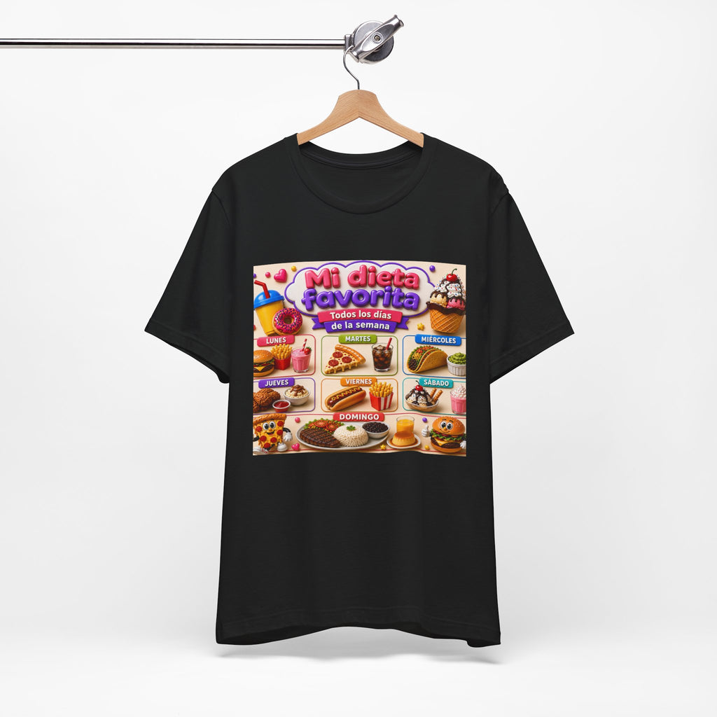 T-Shirt — "Mi dieta favorita: Todos los días de la semana" (Daily Favorite Foods Graphic Tee)