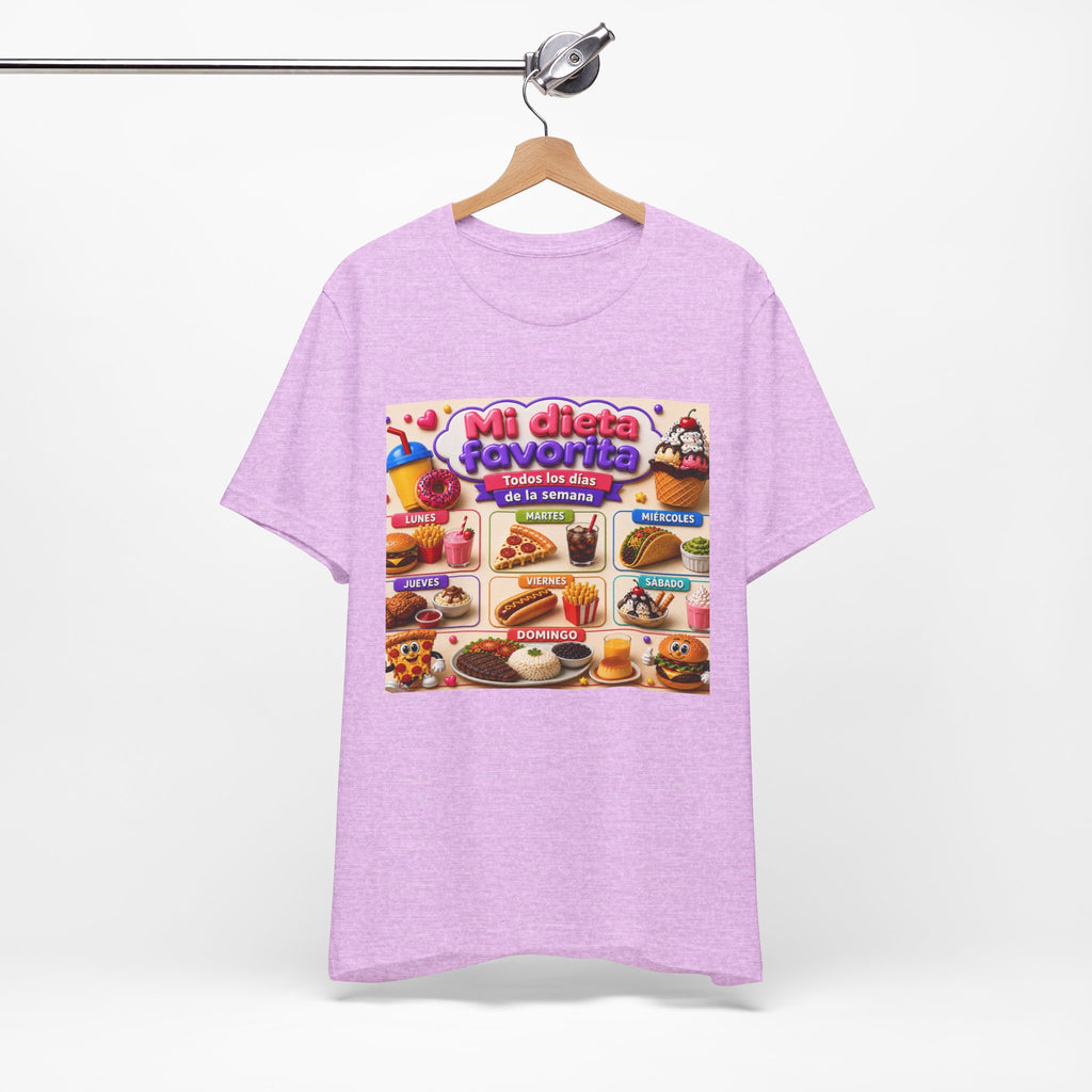 T-Shirt — "Mi dieta favorita: Todos los días de la semana" (Daily Favorite Foods Graphic Tee)