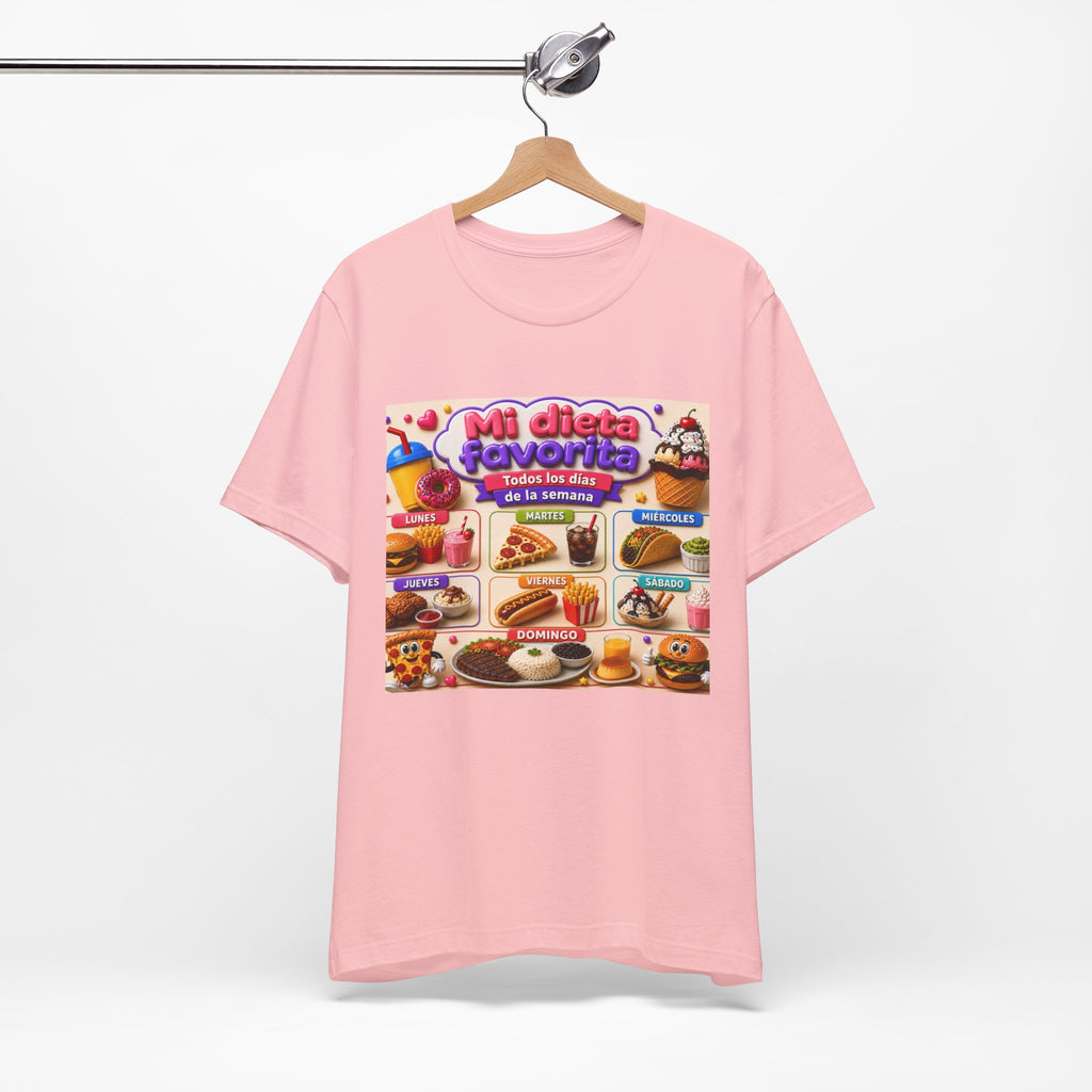 T-Shirt — "Mi dieta favorita: Todos los días de la semana" (Daily Favorite Foods Graphic Tee)