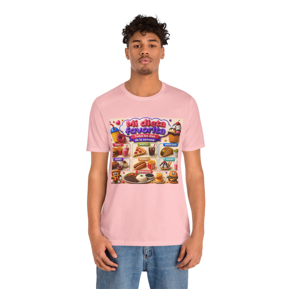 T-Shirt — "Mi dieta favorita: Todos los días de la semana" (Daily Favorite Foods Graphic Tee)
