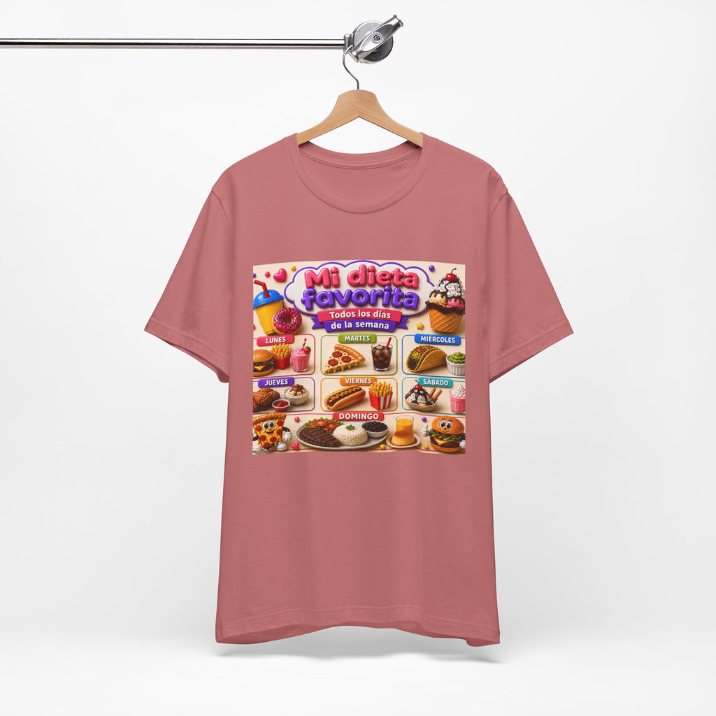 T-Shirt — "Mi dieta favorita: Todos los días de la semana" (Daily Favorite Foods Graphic Tee)