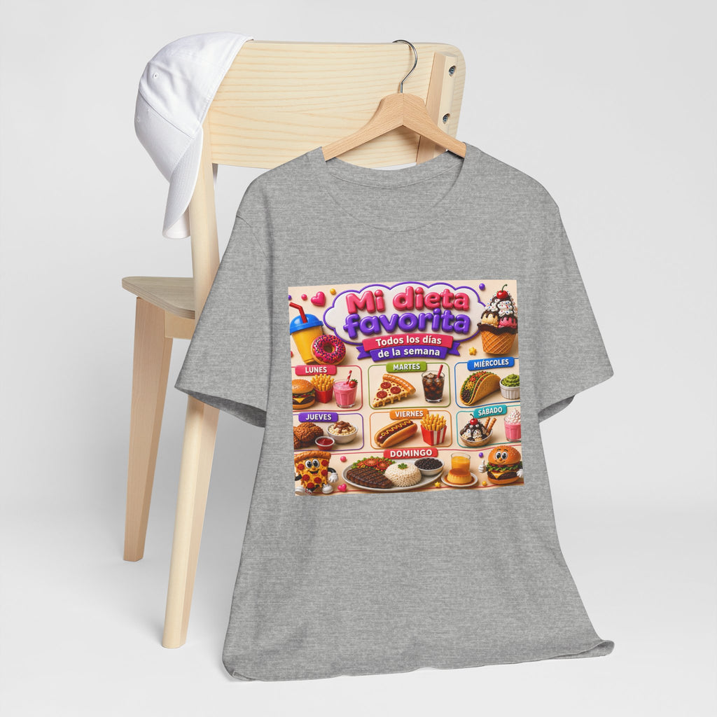 T-Shirt — "Mi dieta favorita: Todos los días de la semana" (Daily Favorite Foods Graphic Tee)