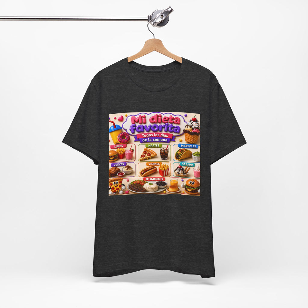 T-Shirt — "Mi dieta favorita: Todos los días de la semana" (Daily Favorite Foods Graphic Tee)