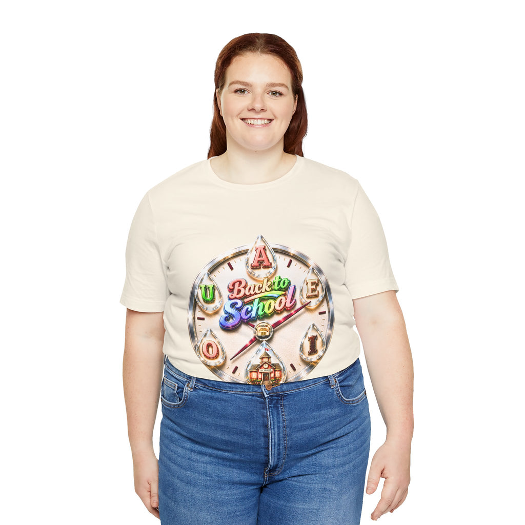 Back to School Graphic Tee — Retro School Clock Design