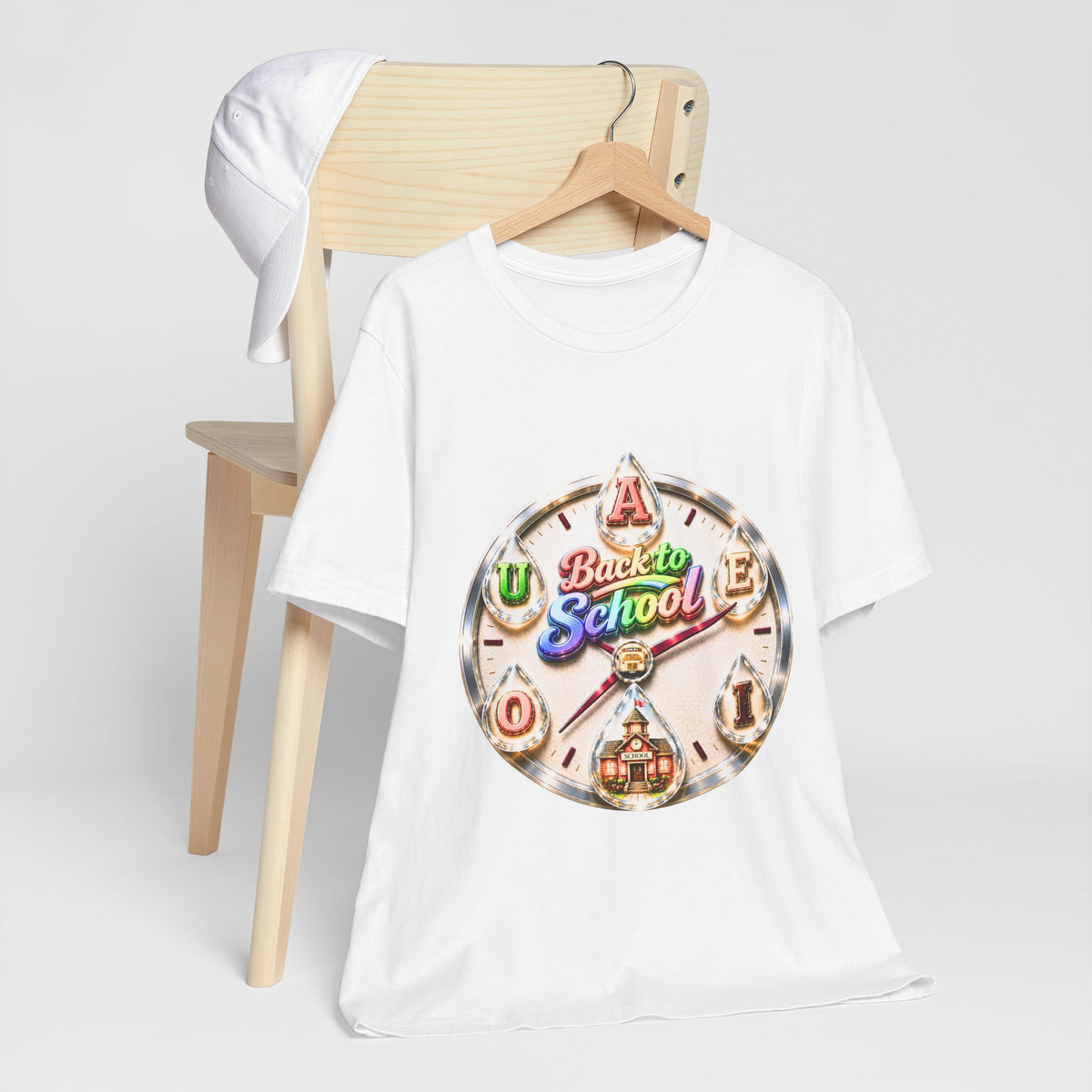 Back to School Graphic Tee — Retro School Clock Design