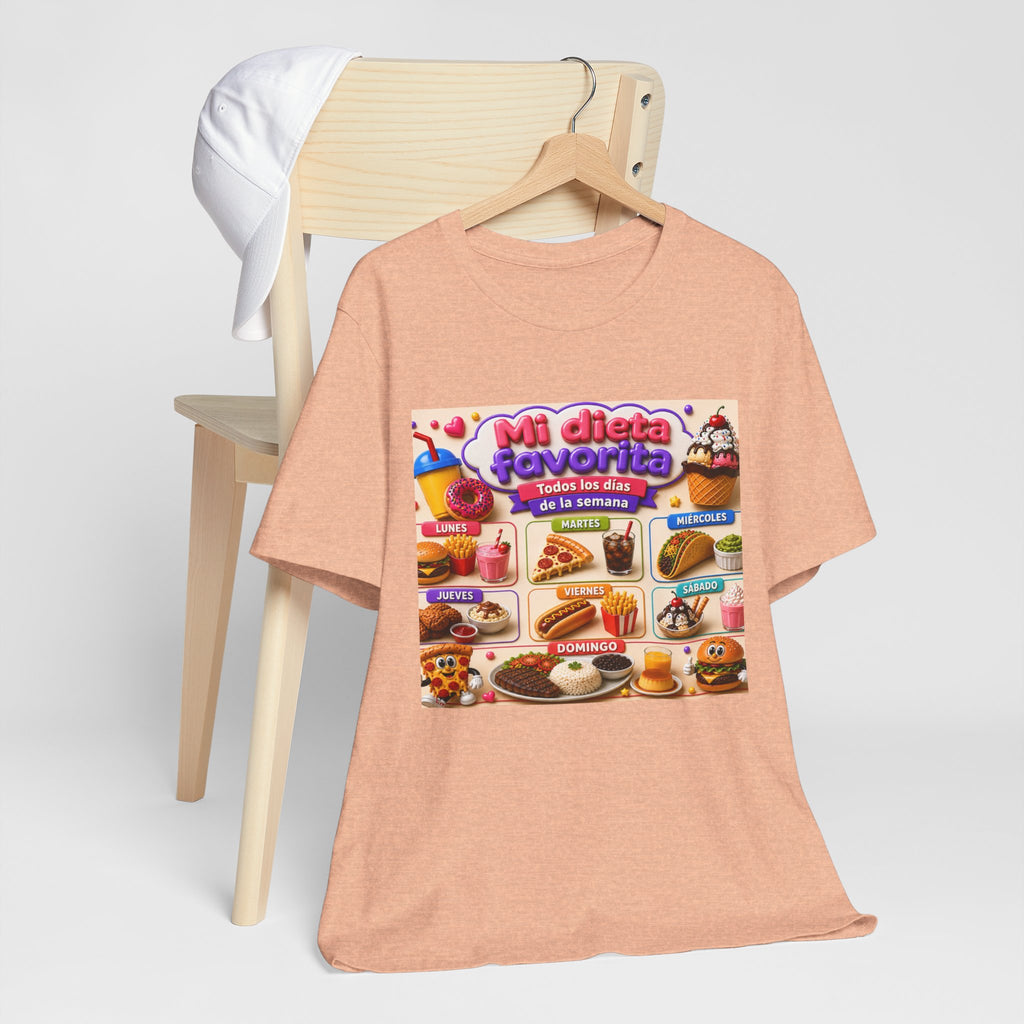 T-Shirt — "Mi dieta favorita: Todos los días de la semana" (Daily Favorite Foods Graphic Tee)