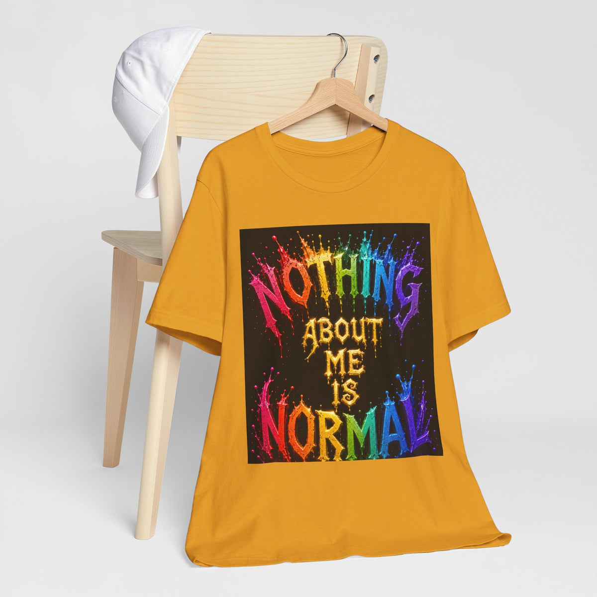 Nothing About Me Is Normal Rainbow Graphic T-Shirt