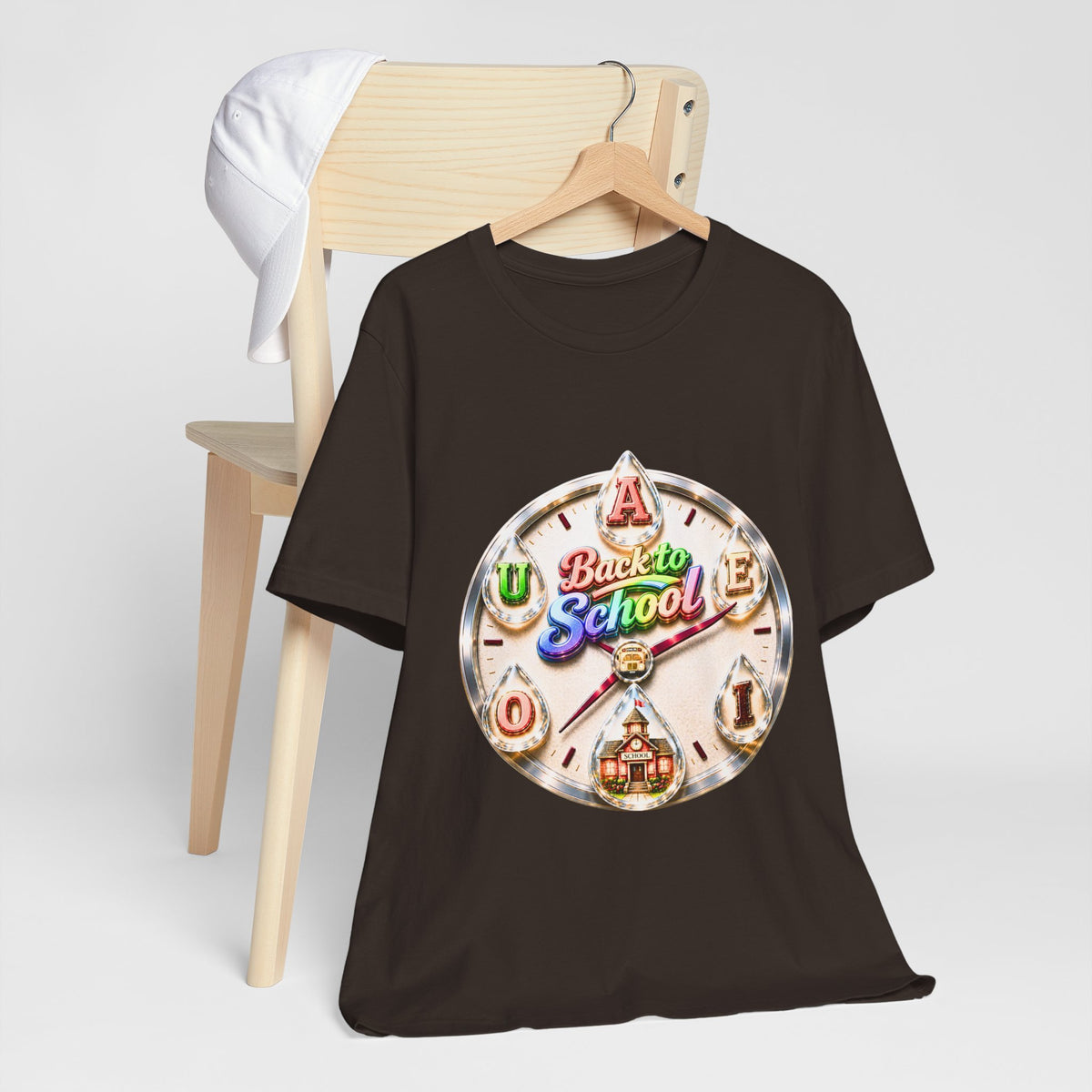 Back to School Graphic Tee — Retro School Clock Design