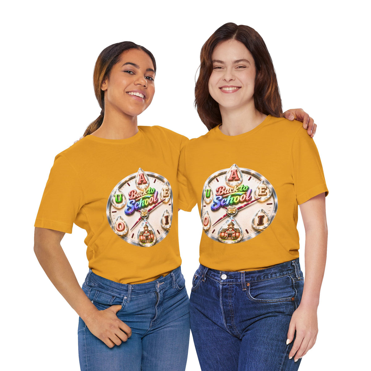 Back to School Graphic Tee — Retro School Clock Design