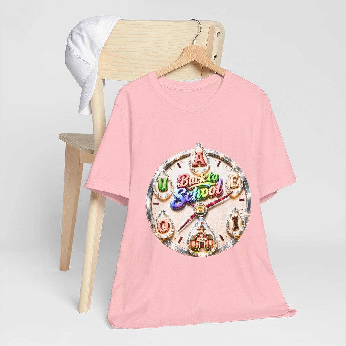 Back to School Graphic Tee — Retro School Clock Design
