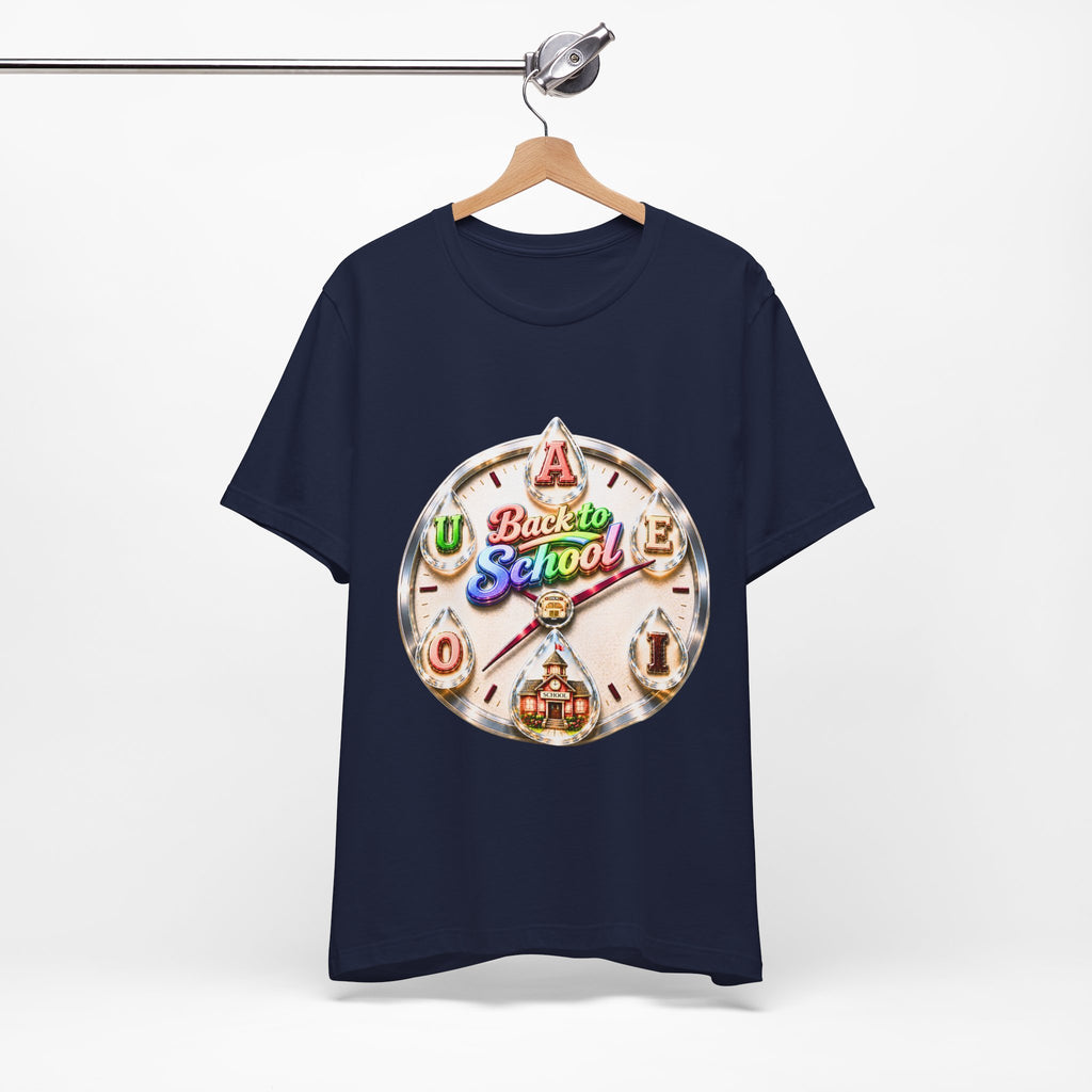 Back to School Graphic Tee — Retro School Clock Design