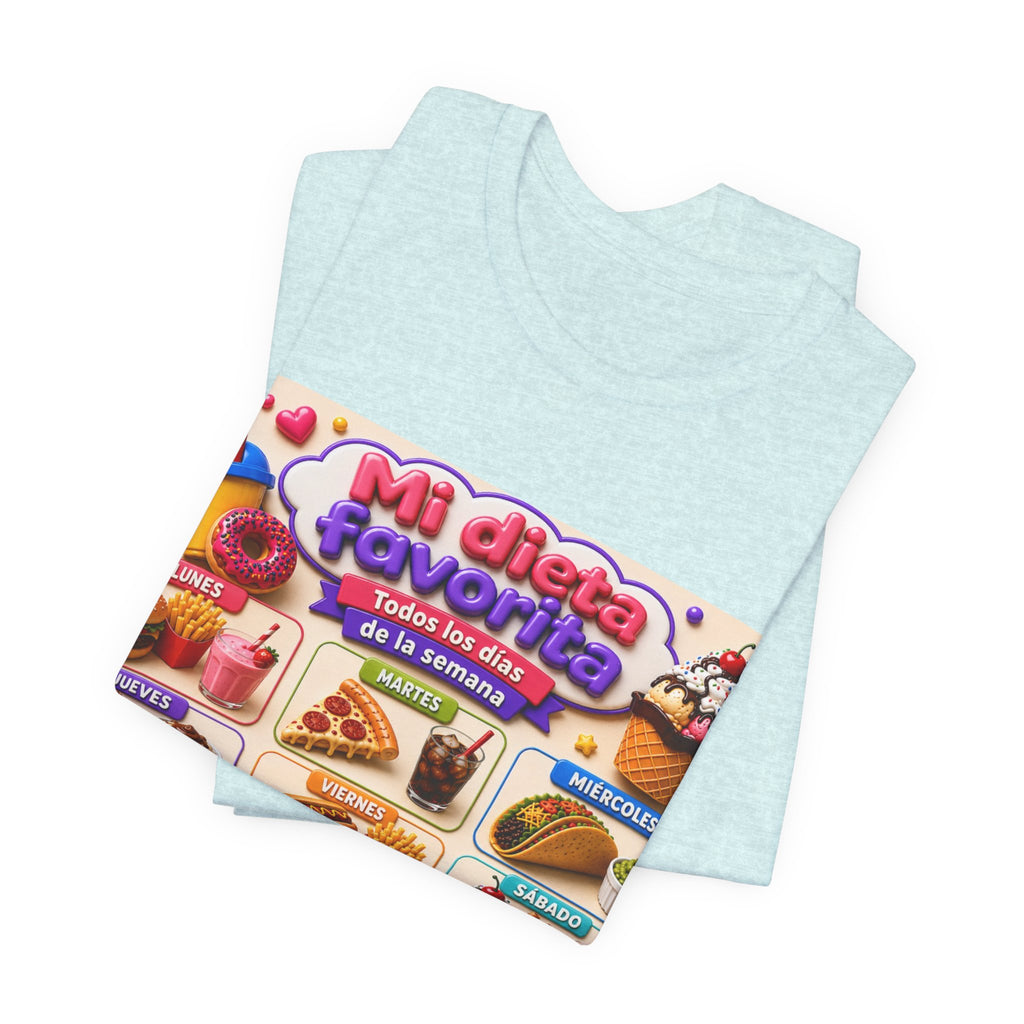 T-Shirt — "Mi dieta favorita: Todos los días de la semana" (Daily Favorite Foods Graphic Tee)
