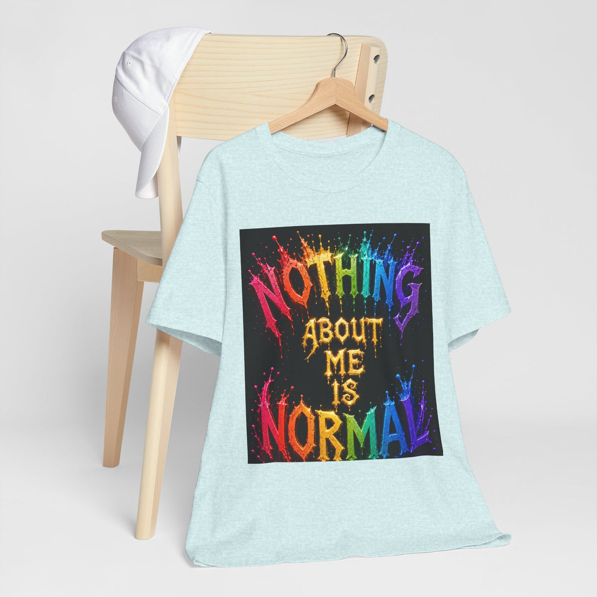 Nothing About Me Is Normal Rainbow Graphic T-Shirt