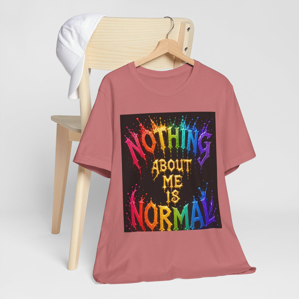 Nothing About Me Is Normal Rainbow Graphic T-Shirt
