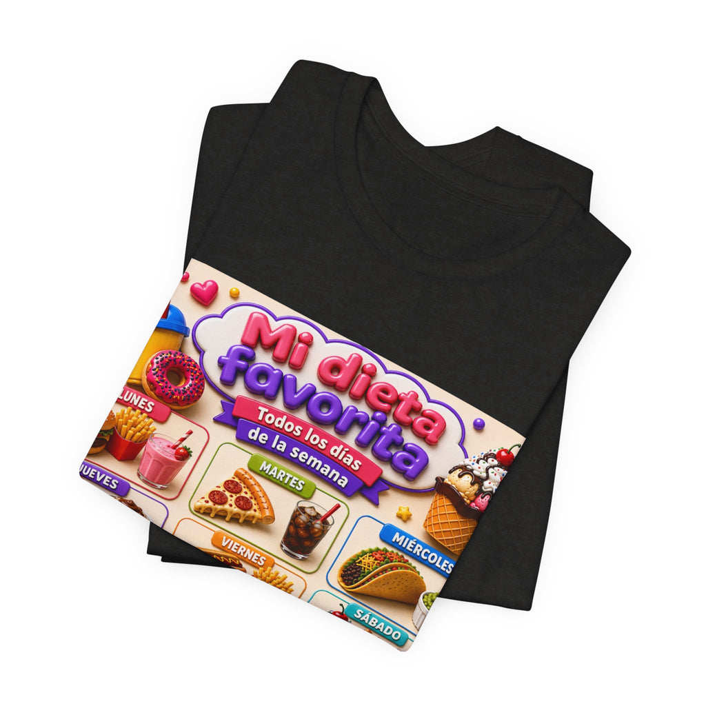 T-Shirt — "Mi dieta favorita: Todos los días de la semana" (Daily Favorite Foods Graphic Tee)