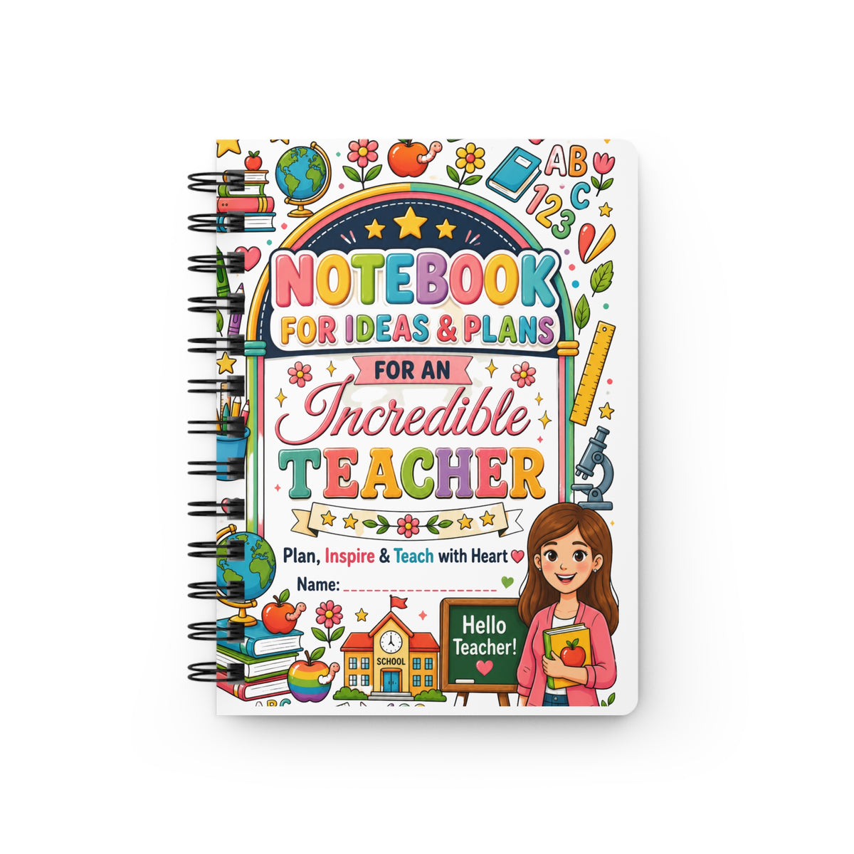 Notebook for Ideas & Plans — Spiral Journal for an Incredible Teacher