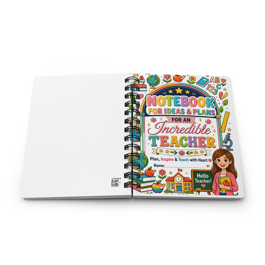 Notebook for Ideas & Plans — Spiral Journal for an Incredible Teacher