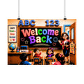 Welcome Back Classroom Poster — Back to School Matte Horizontal Print Matte Art (18" x 12")