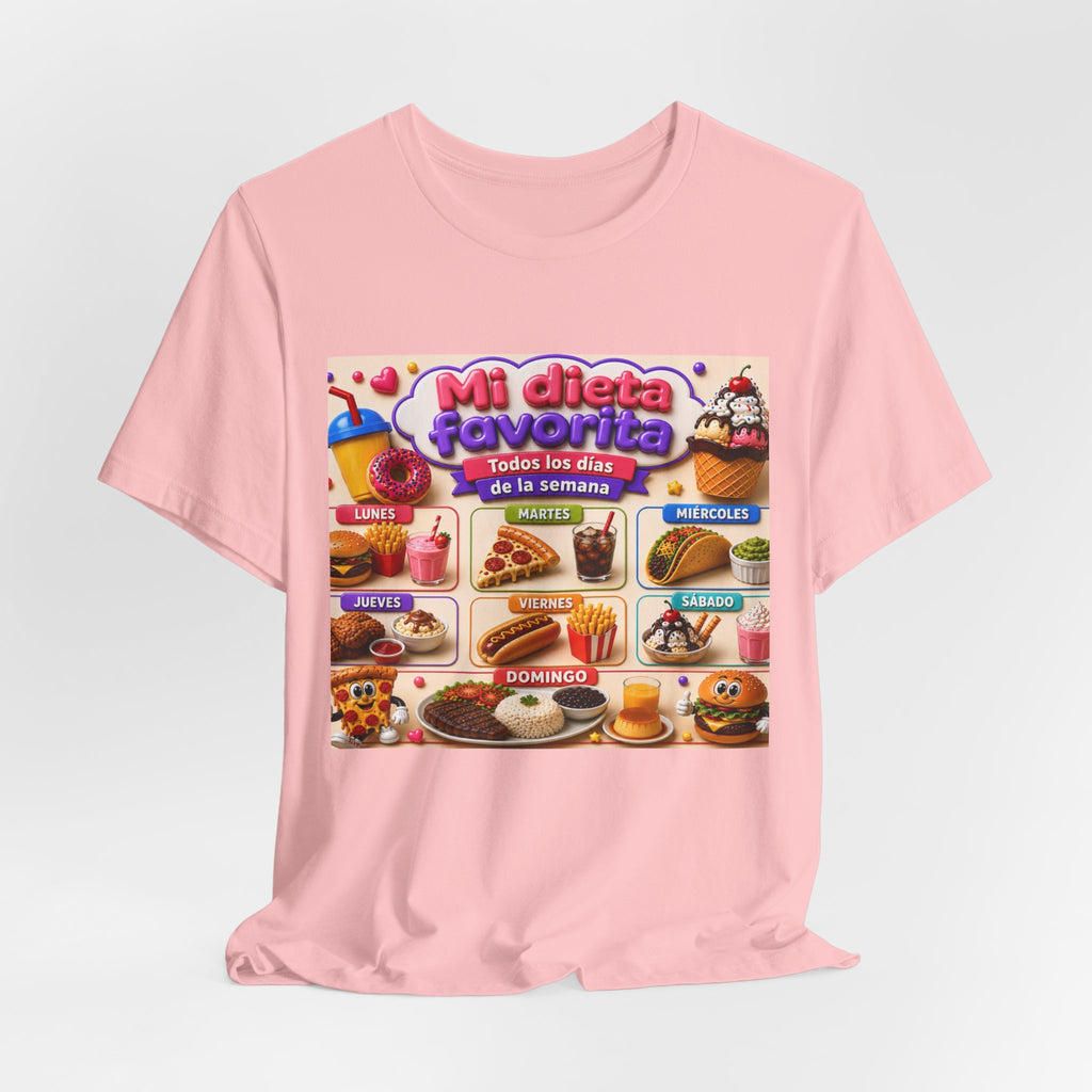T-Shirt — "Mi dieta favorita: Todos los días de la semana" (Daily Favorite Foods Graphic Tee)