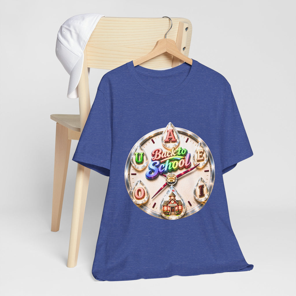 Back to School Graphic Tee — Retro School Clock Design