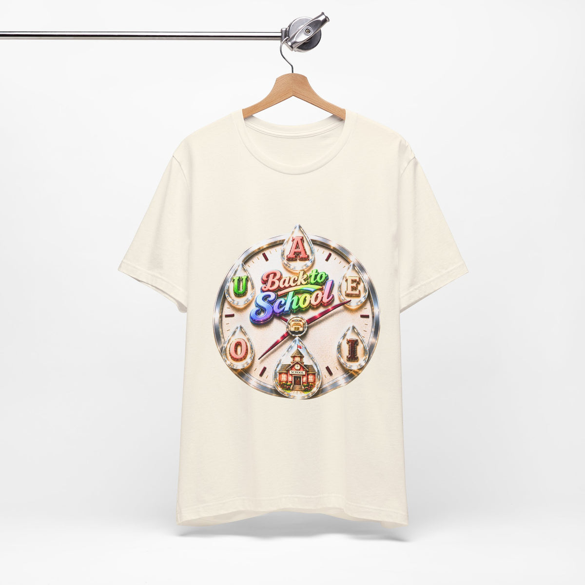 Back to School Graphic Tee — Retro School Clock Design