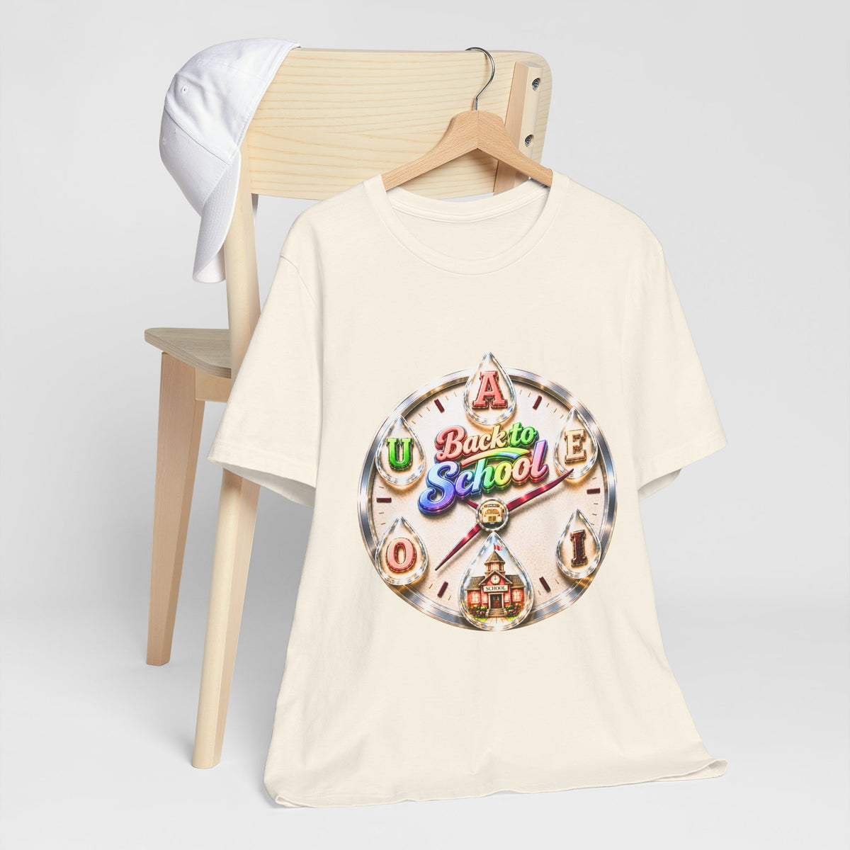 Back to School Graphic Tee — Retro School Clock Design
