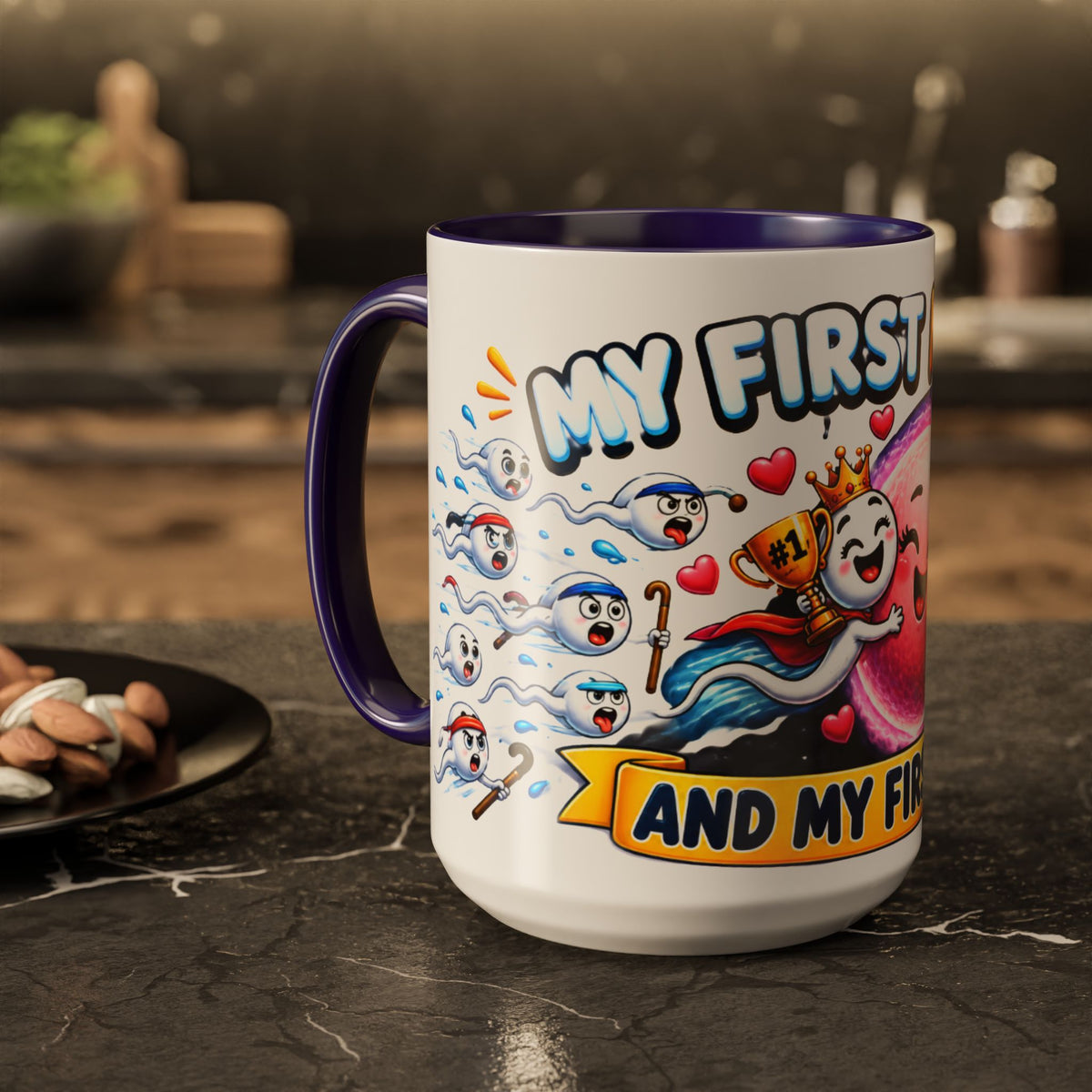 My First Race Mug — Funny Fertility / IVF Celebration Coffee Cup (11oz, 15oz)
