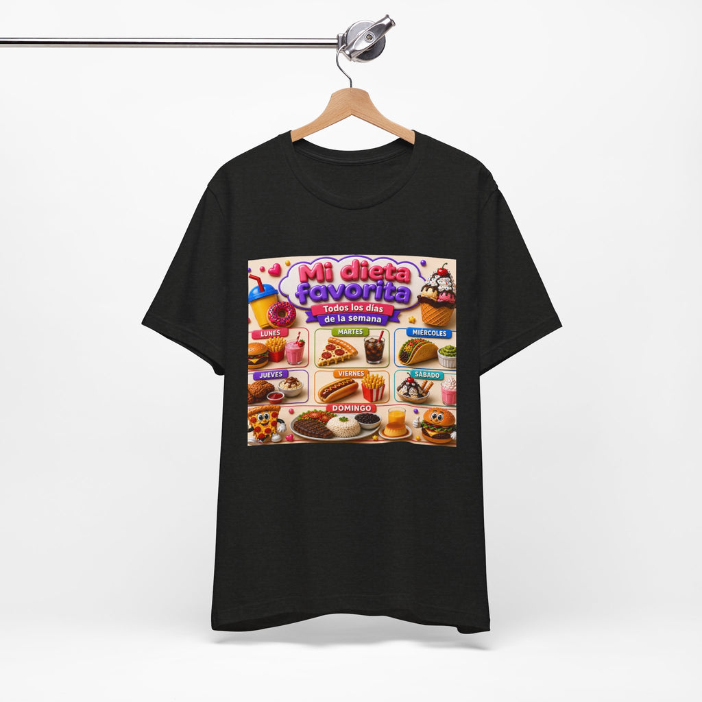 T-Shirt — "Mi dieta favorita: Todos los días de la semana" (Daily Favorite Foods Graphic Tee)
