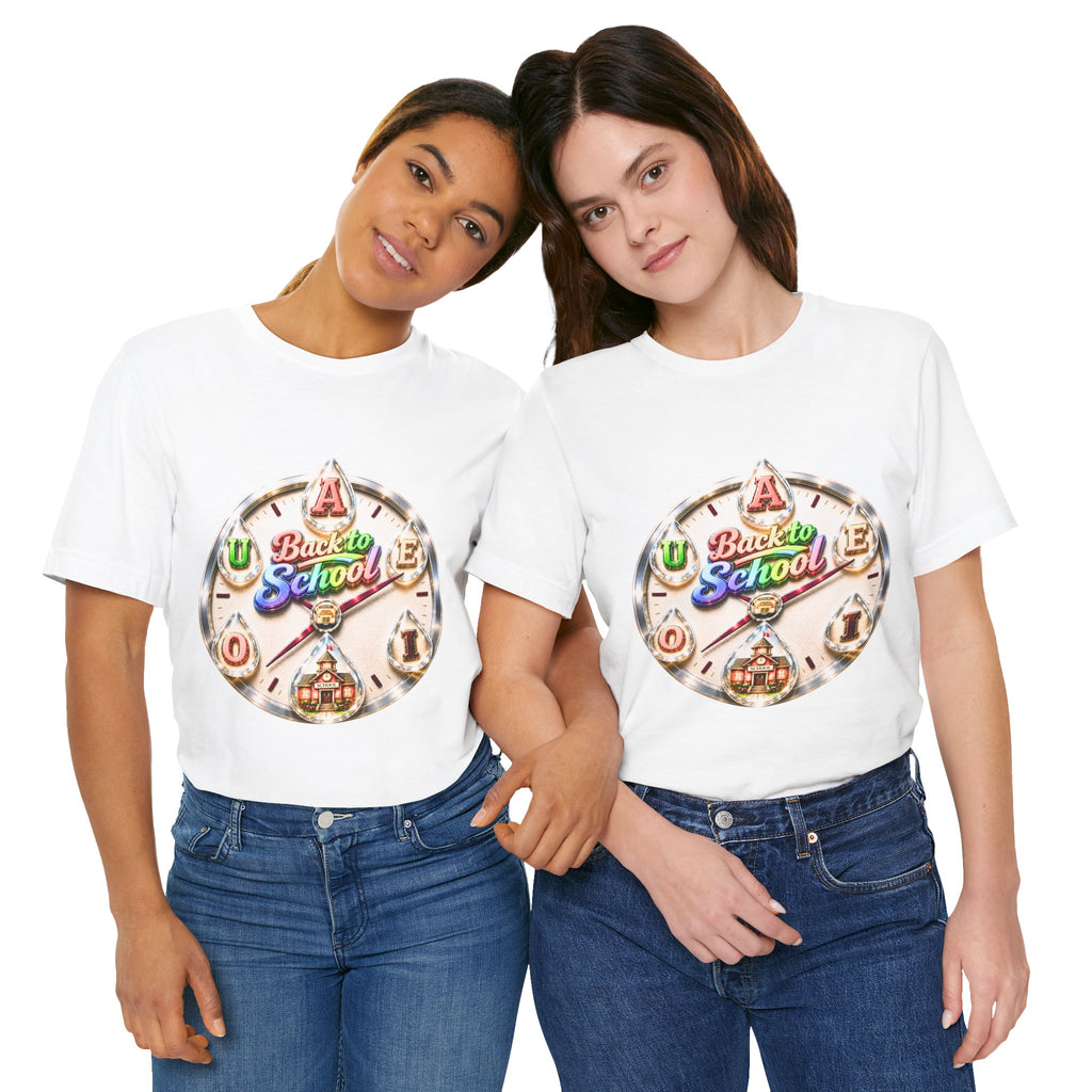 Back to School Graphic Tee — Retro School Clock Design