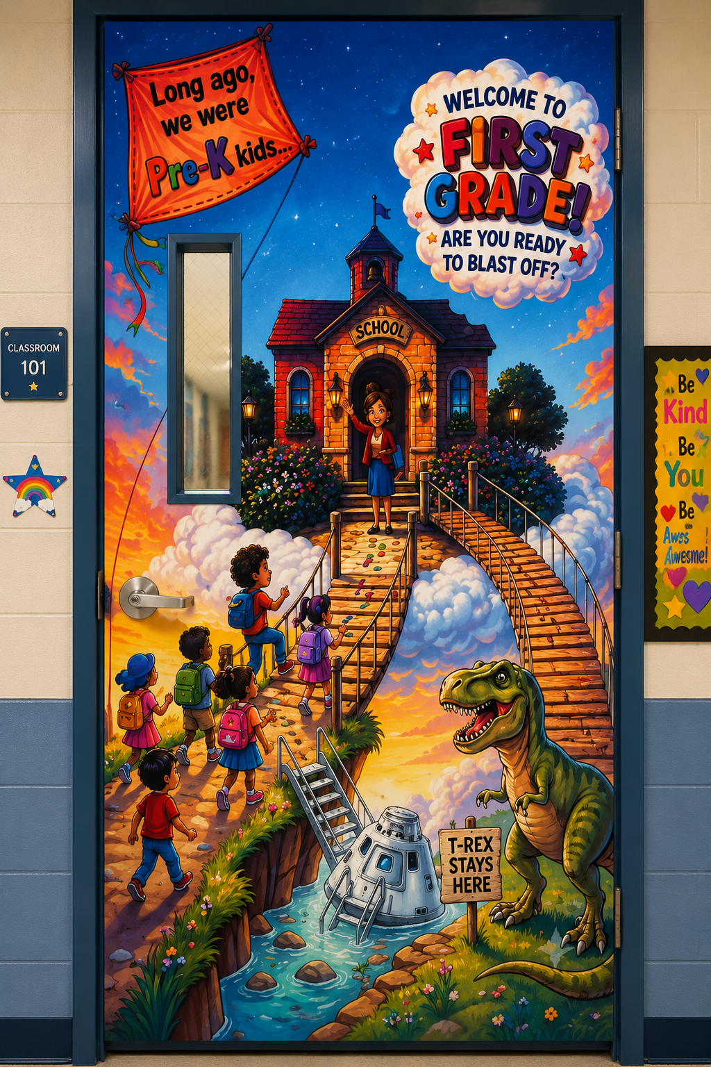 First Grade Welcome Poster — Matte Vertical Back-to-School Classroom Decor