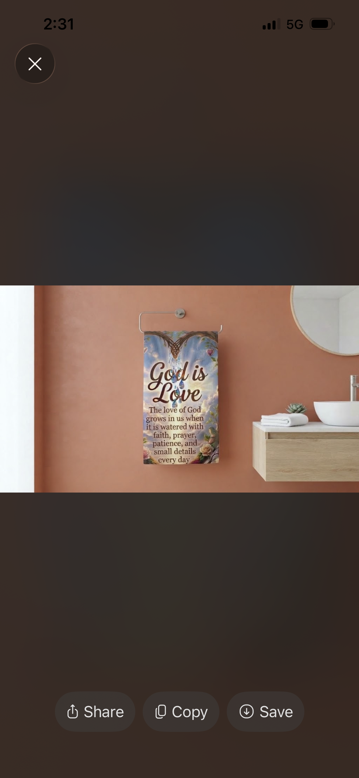 God Is Love Hand Towel — Inspirational Christian Faith Prayer Quote Design