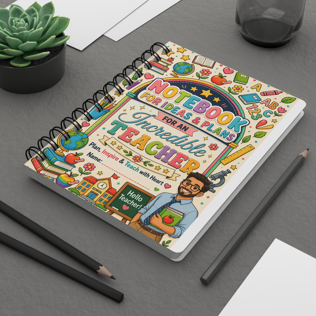 Spiral Notebook for an Incredible Teacher – Colorful Teacher Planner & Ideas Journal