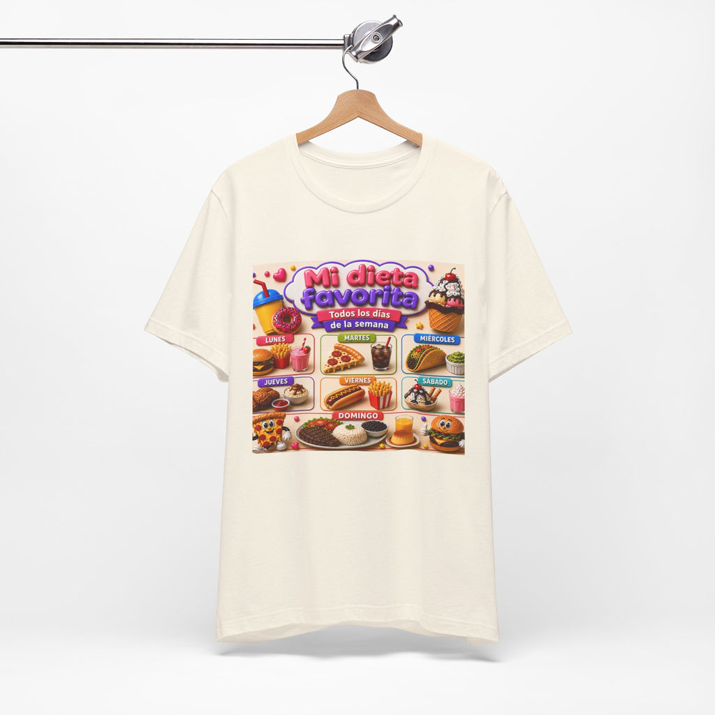 T-Shirt — "Mi dieta favorita: Todos los días de la semana" (Daily Favorite Foods Graphic Tee)