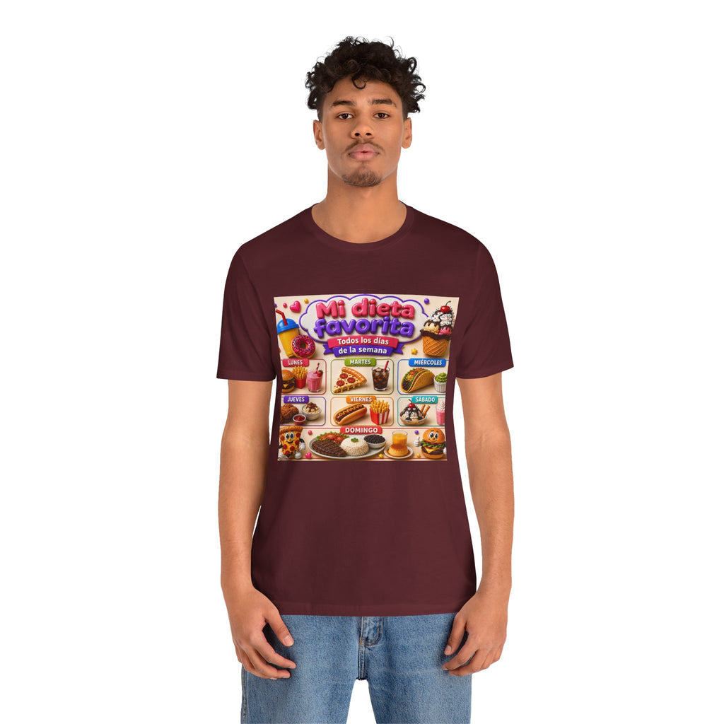 T-Shirt — "Mi dieta favorita: Todos los días de la semana" (Daily Favorite Foods Graphic Tee)