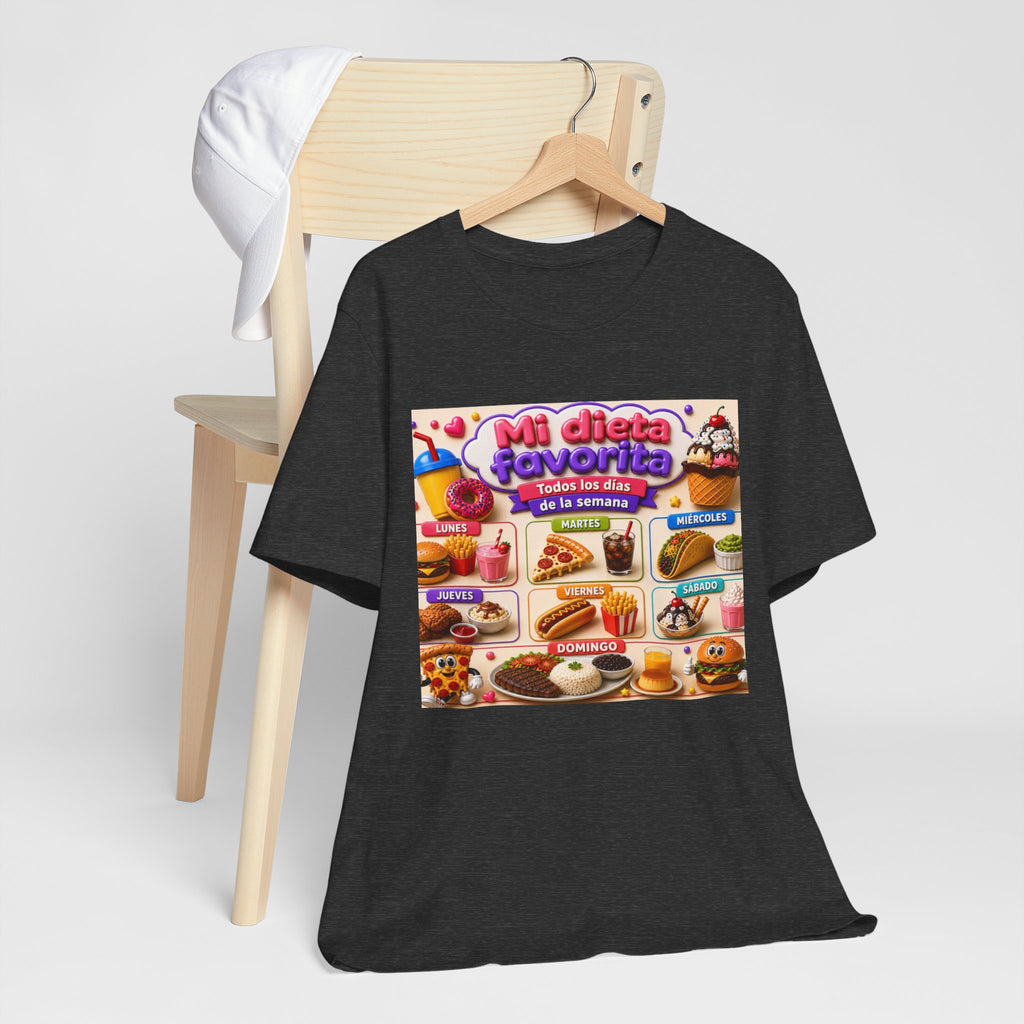 T-Shirt — "Mi dieta favorita: Todos los días de la semana" (Daily Favorite Foods Graphic Tee)