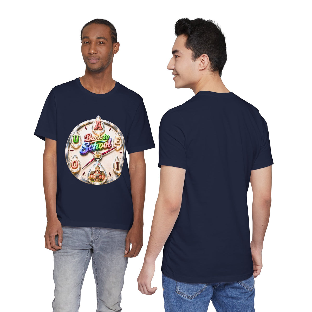 Back to School Graphic Tee — Retro School Clock Design