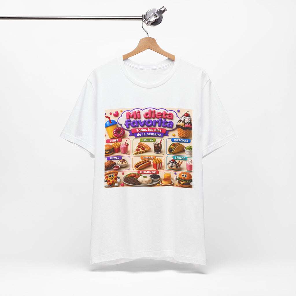 T-Shirt — "Mi dieta favorita: Todos los días de la semana" (Daily Favorite Foods Graphic Tee)