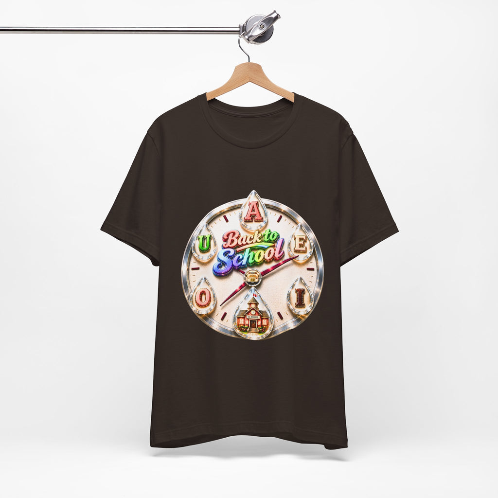 Back to School Graphic Tee — Retro School Clock Design