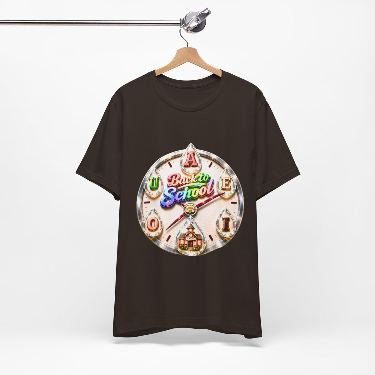 Back to School Graphic Tee — Retro School Clock Design