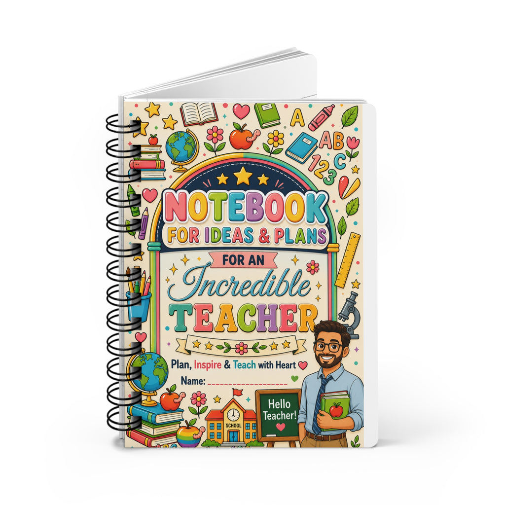 Spiral Notebook for an Incredible Teacher – Colorful Teacher Planner & Ideas Journal