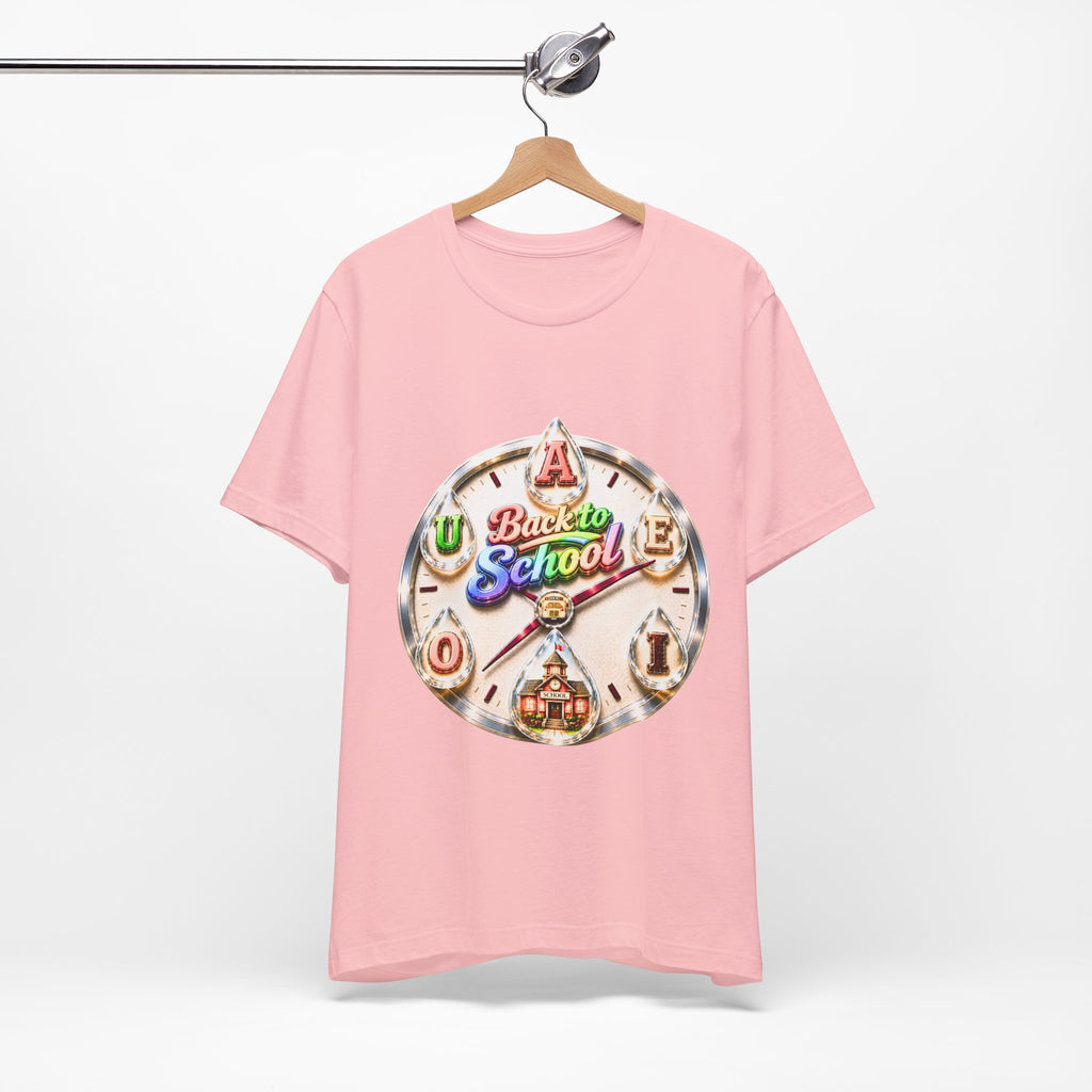 Back to School Graphic Tee — Retro School Clock Design