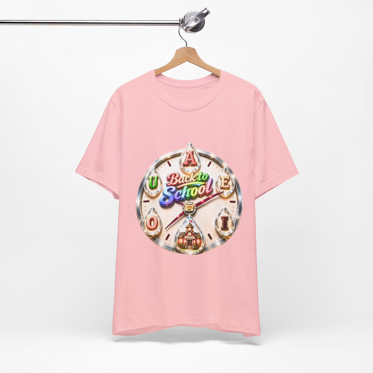 Back to School Graphic Tee — Retro School Clock Design