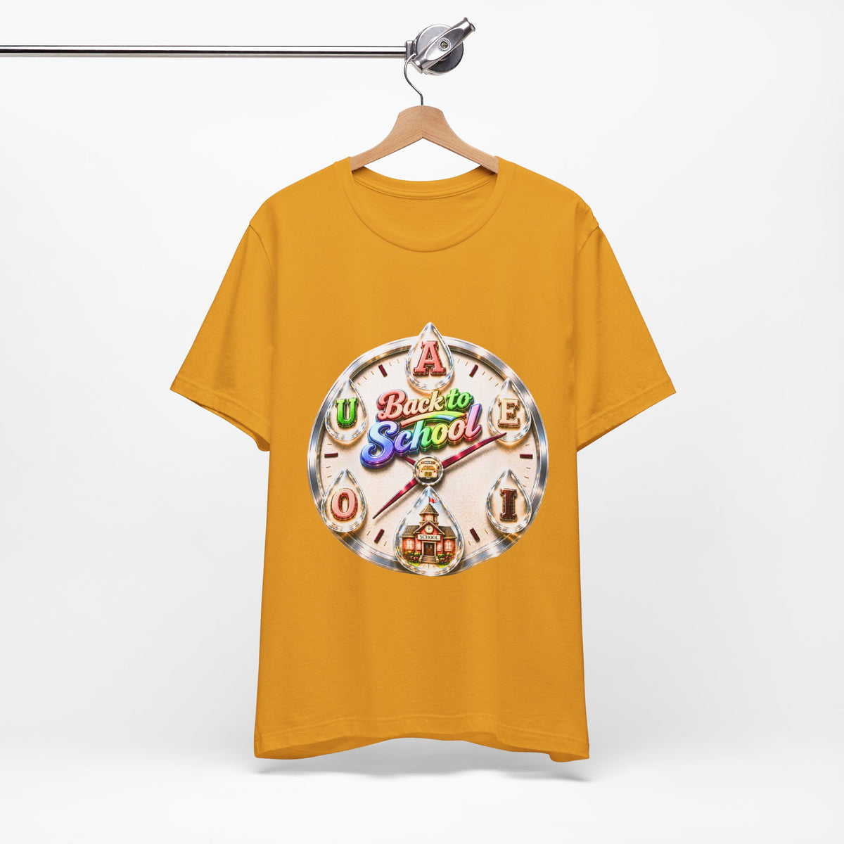 Back to School Graphic Tee — Retro School Clock Design