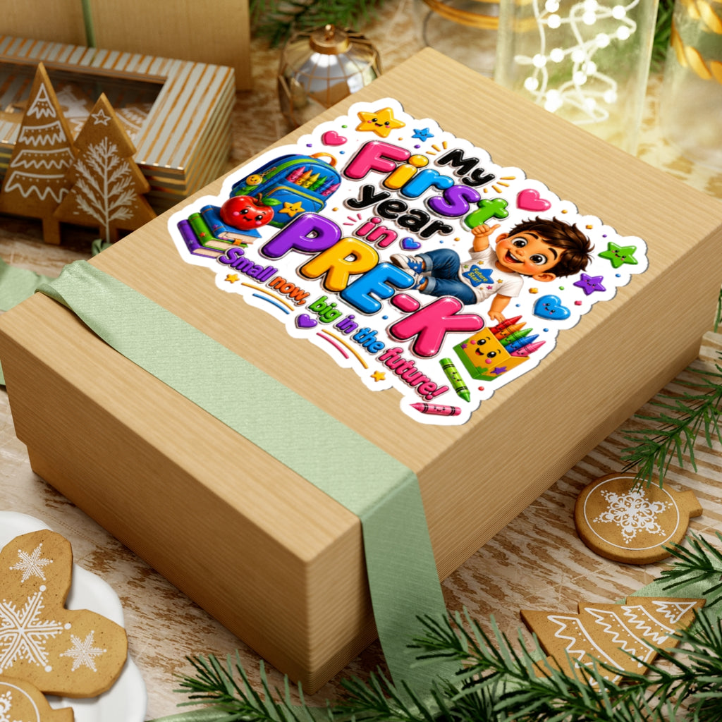My First Year in Pre-K Sticker — Cute Back-to-School Keepsake